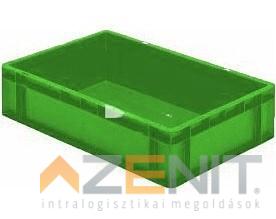 Műanyag szállítóláda 600×400×145 mm zöld színben