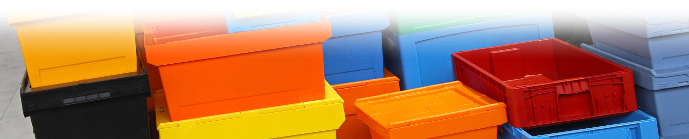 Plastic bins and pallets